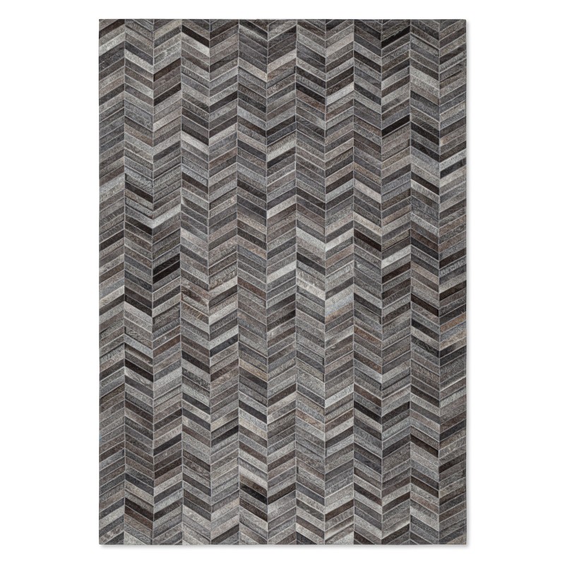 Tapete Cow Hide Rug Parquet Dark Grey