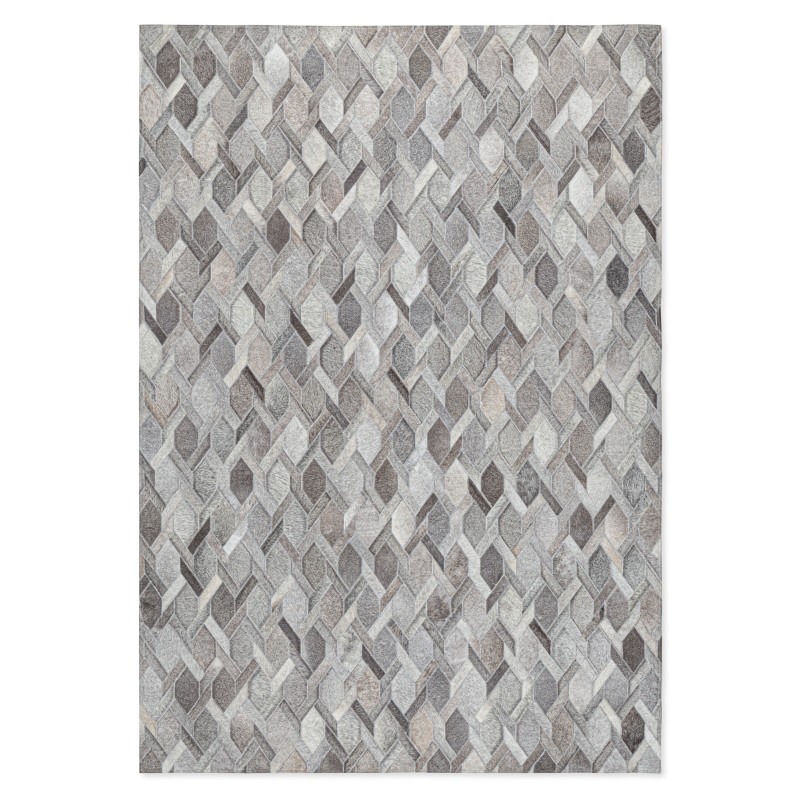 Tapete Cow Hide Rug Chain Simply Grey