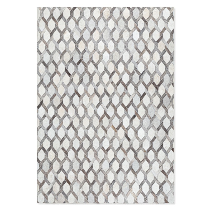 Tapete Cow Hide Rug Chain Dark Grey