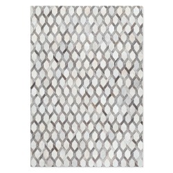 Tapete Cow Hide Rug Chain Dark Grey