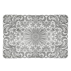 Mantel Individual Encaje Gris Oxford