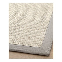 Tapete Sisal Panama Border Marble Grey