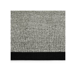 Tapete Sisal Border Dove Grey Mix / Black
