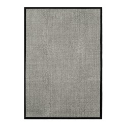 Tapete Sisal Border Dove Grey Mix / Black